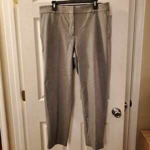 Talbots Hampshire Ankle Pant sz 16 Gray Straight Leg Slacks NWT career office